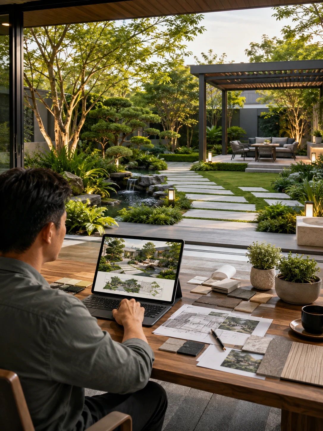 Thiết kế cảnh quan online - Giải pháp sân vườn, ngoại thất và không gian xanh hiện đại