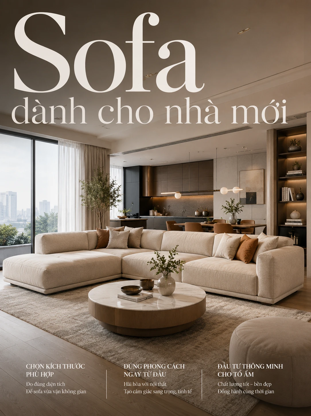 Sofa cho nhà mới - Cách chọn sofa đúng kích thước, đúng phong cách ngay từ đầu