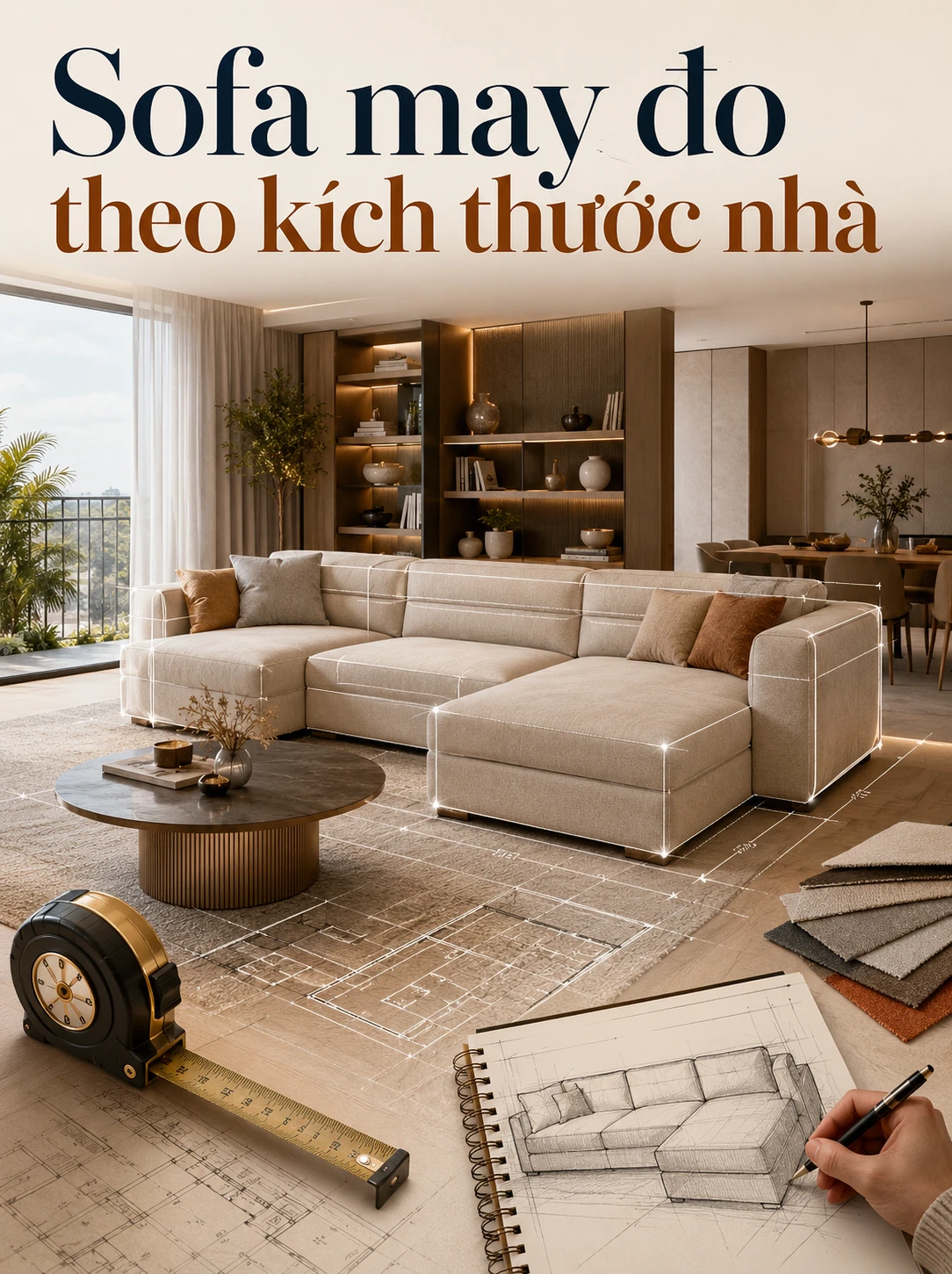 May đo sofa theo kích thước nhà - Giải pháp sofa vừa vặn cho chung cư, nhà phố, biệt thự
