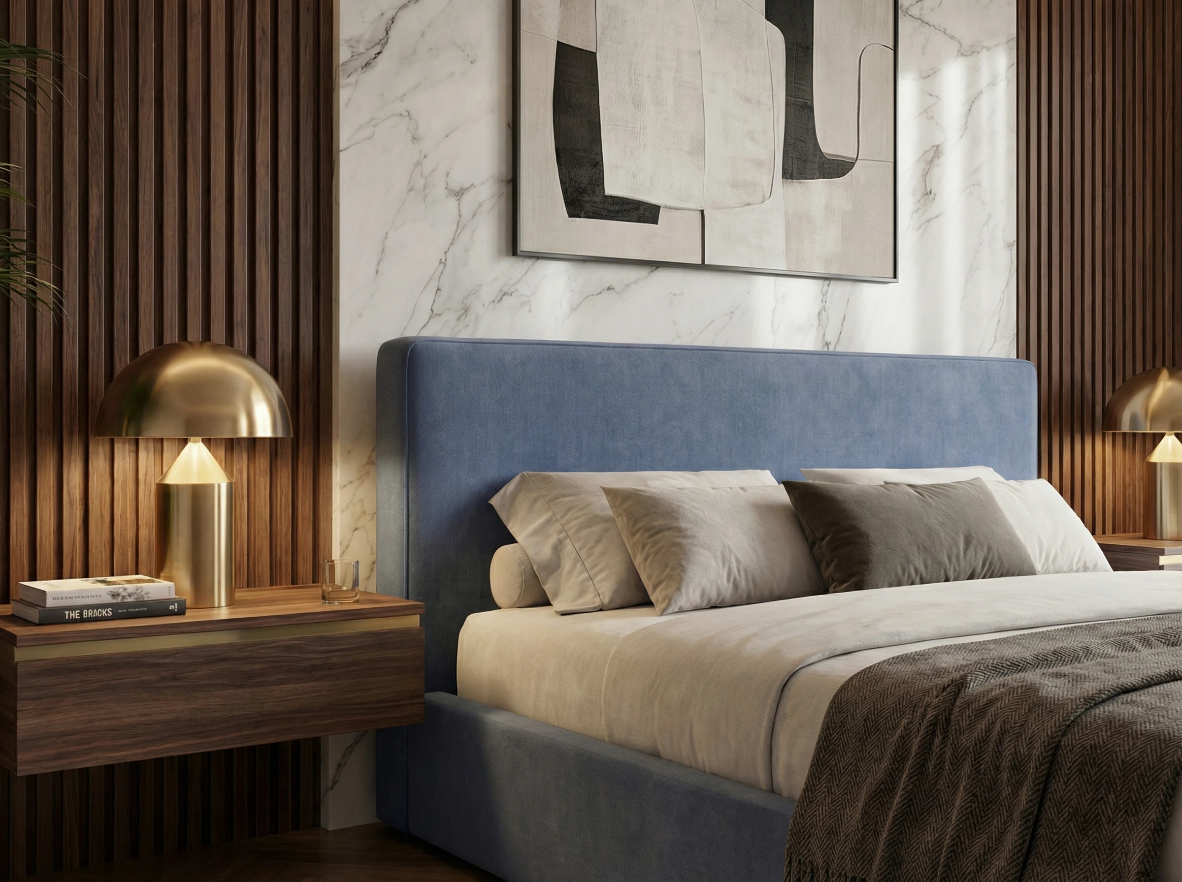 Giường Anliving MKL-BED01 nỉ nhiều màu sắc