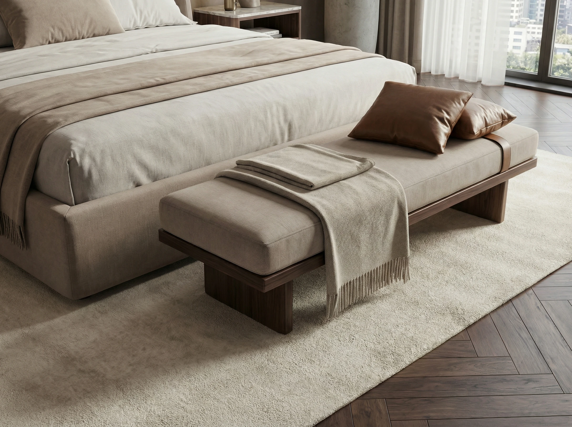 Giường Anliving MKL-BED02 nỉ nhiều màu sắc