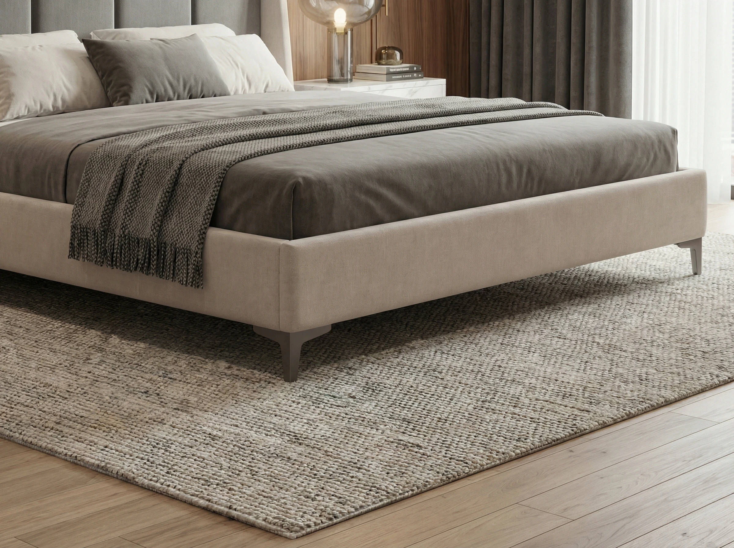 Giường Anliving MKL-BED03 nỉ nhiều màu sắc