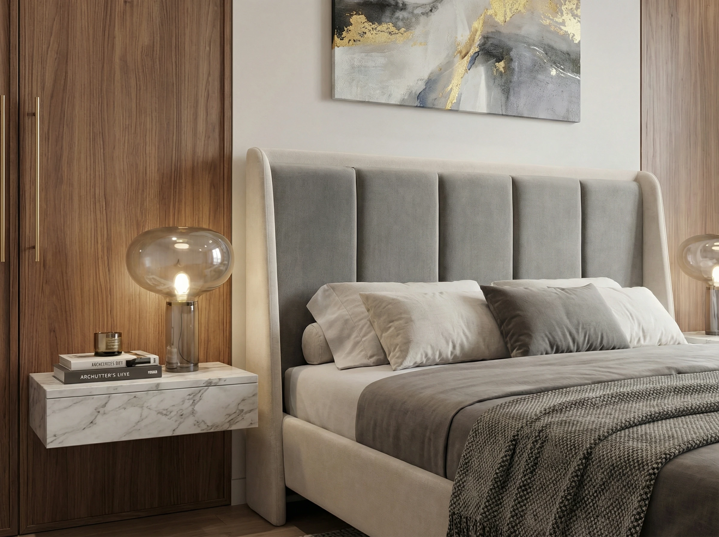 Giường Anliving MKL-BED03 nỉ nhiều màu sắc