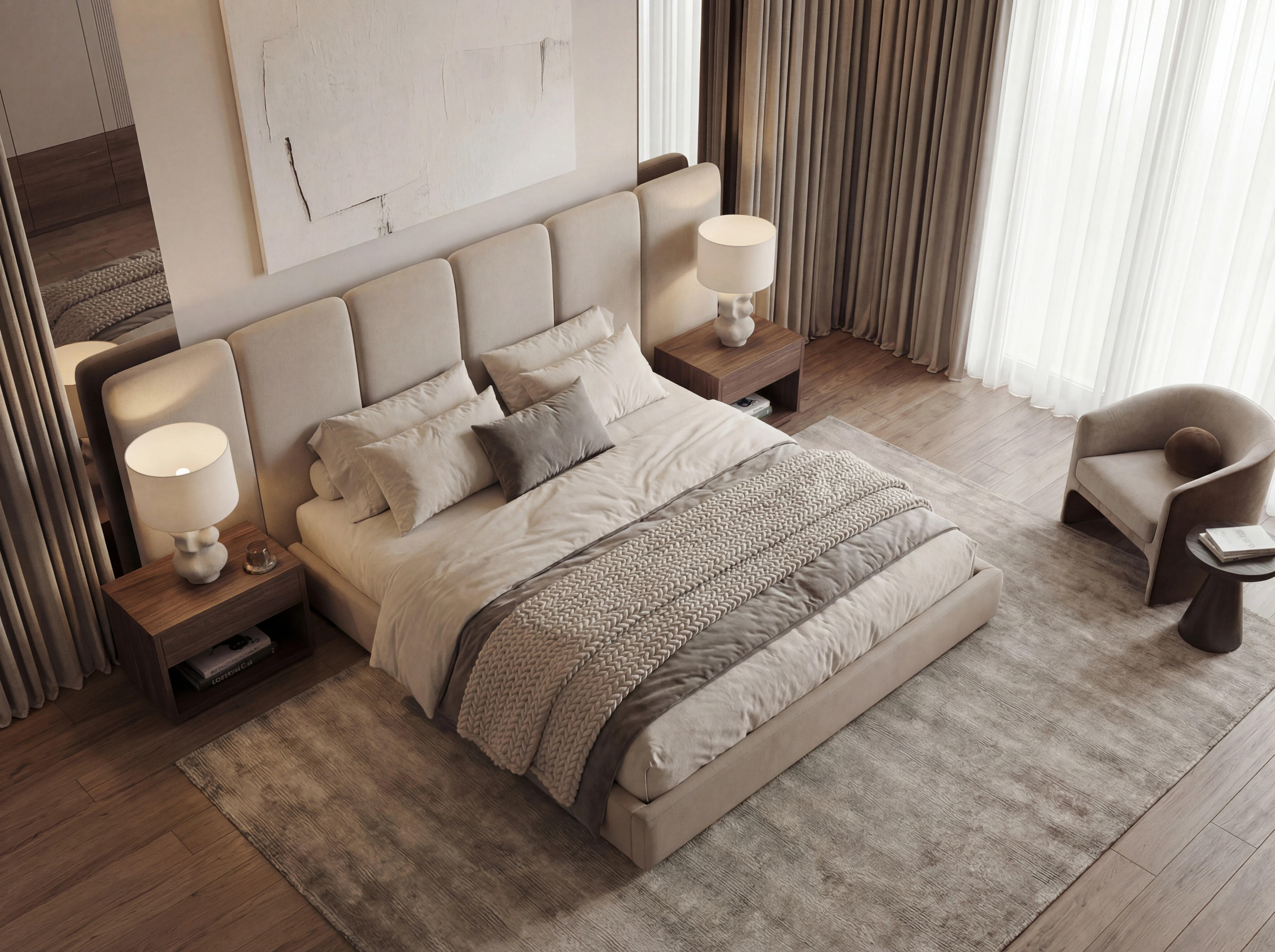 Giường Anliving MKL-BED04 nỉ nhiều màu sắc