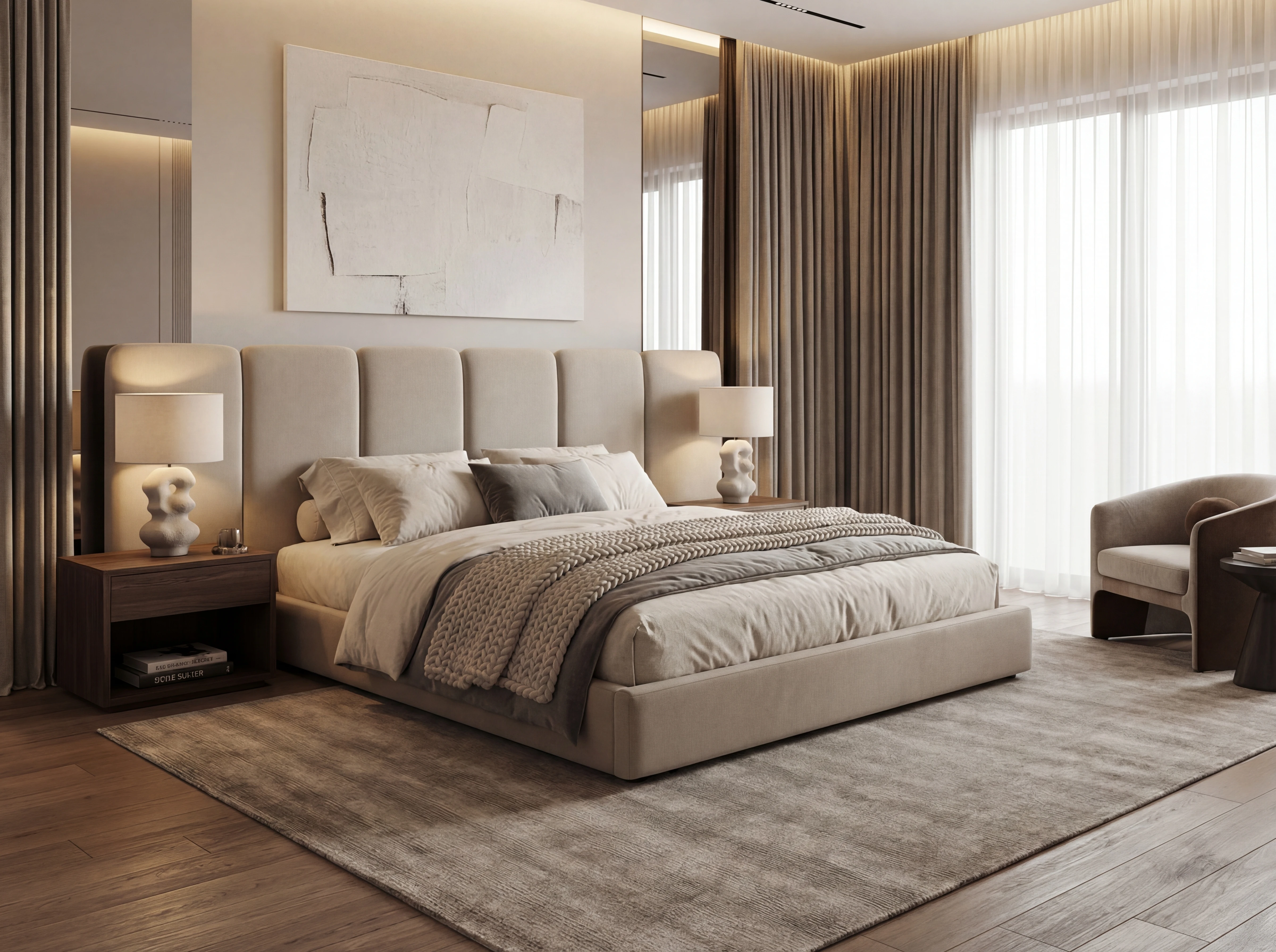 Giường Anliving MKL-BED04 nỉ nhiều màu sắc