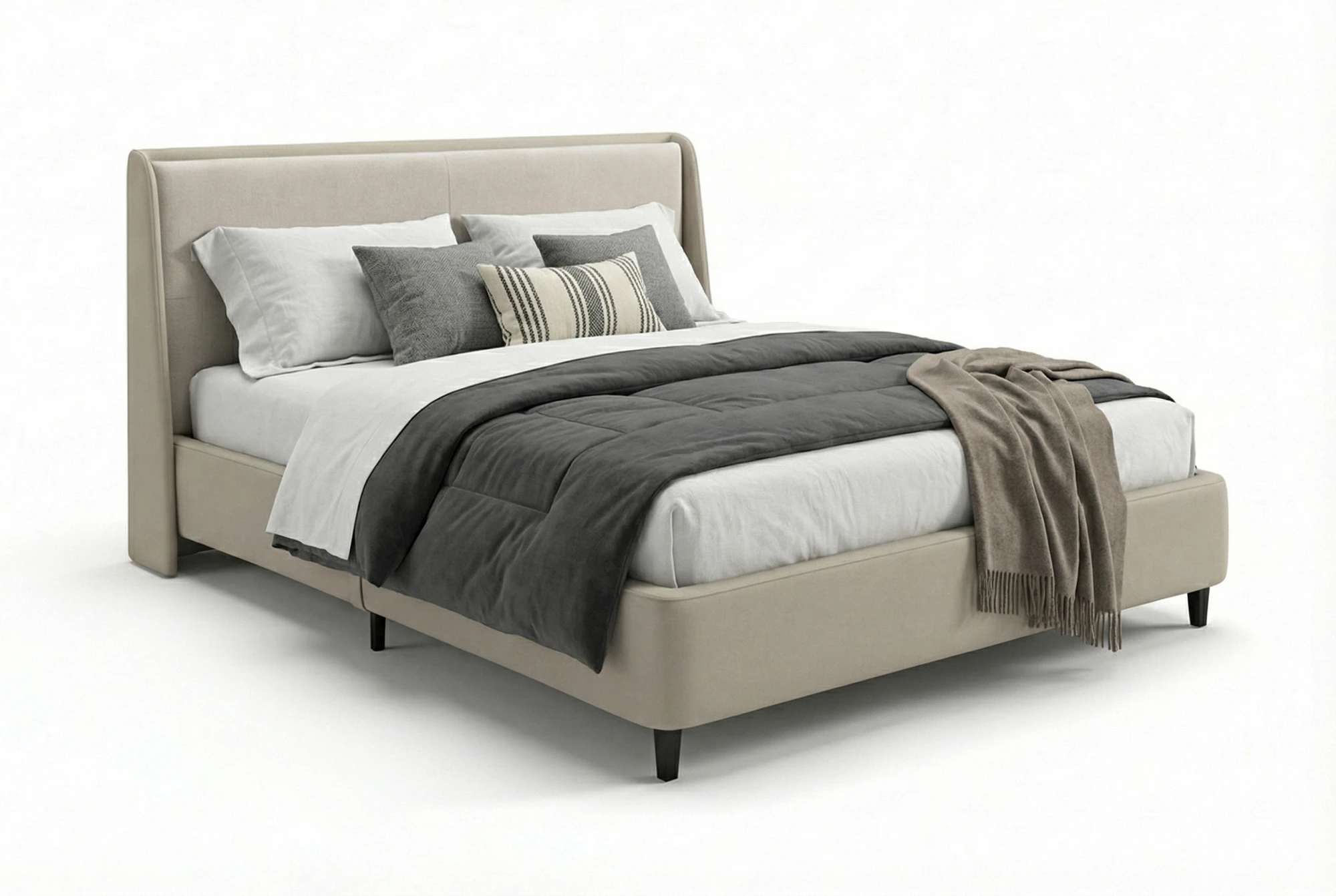 Giường Anliving MKL-BED05 nỉ nhiều màu sắc