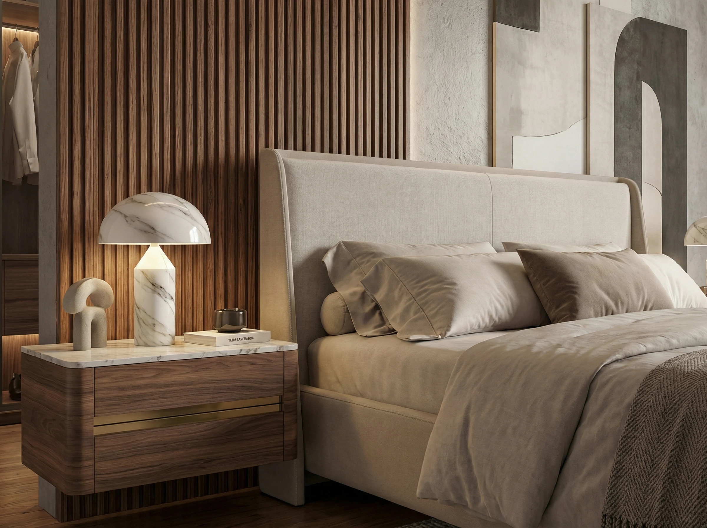 Giường Anliving MKL-BED05 nỉ nhiều màu sắc