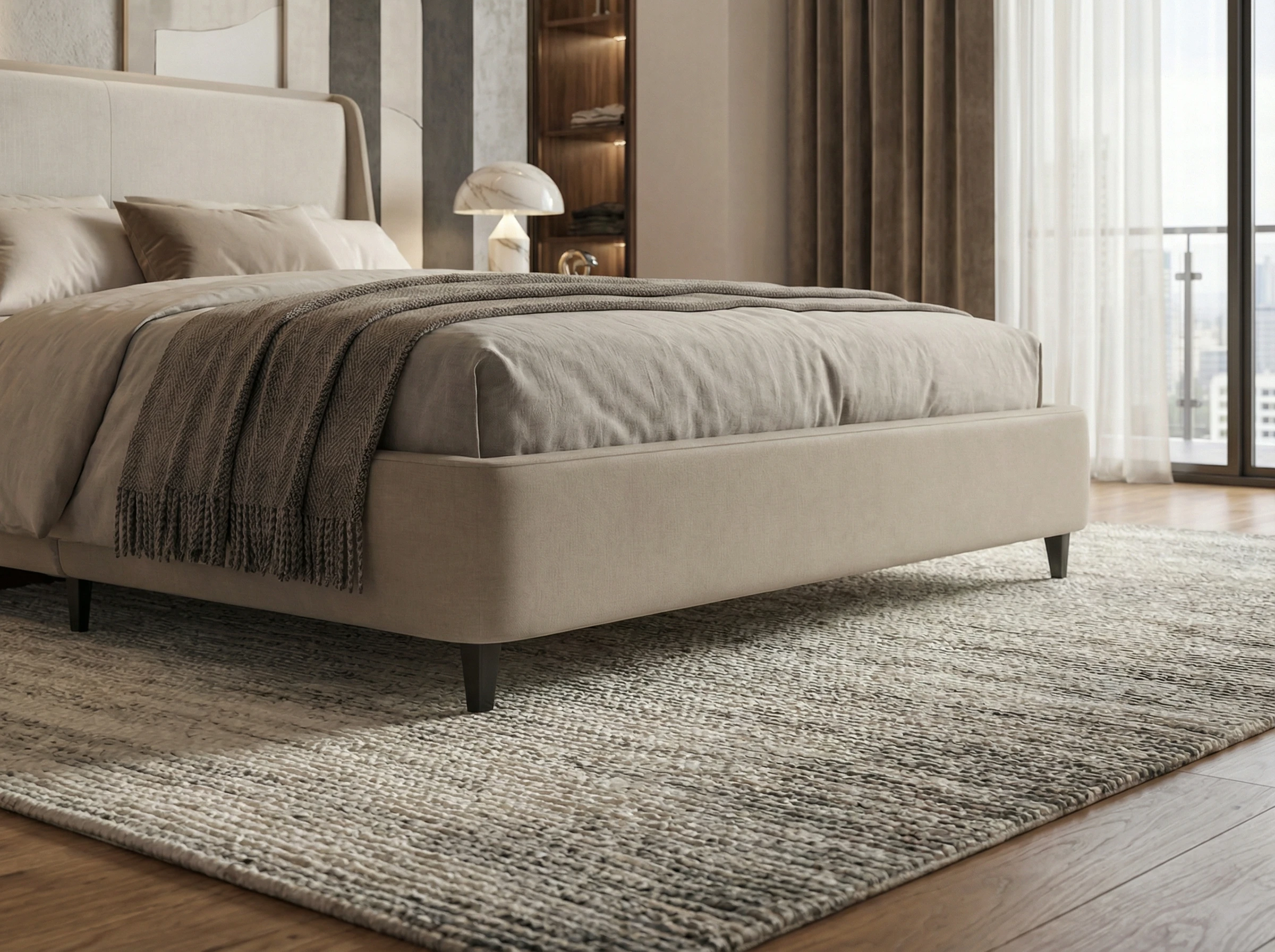 Giường Anliving MKL-BED05 nỉ nhiều màu sắc