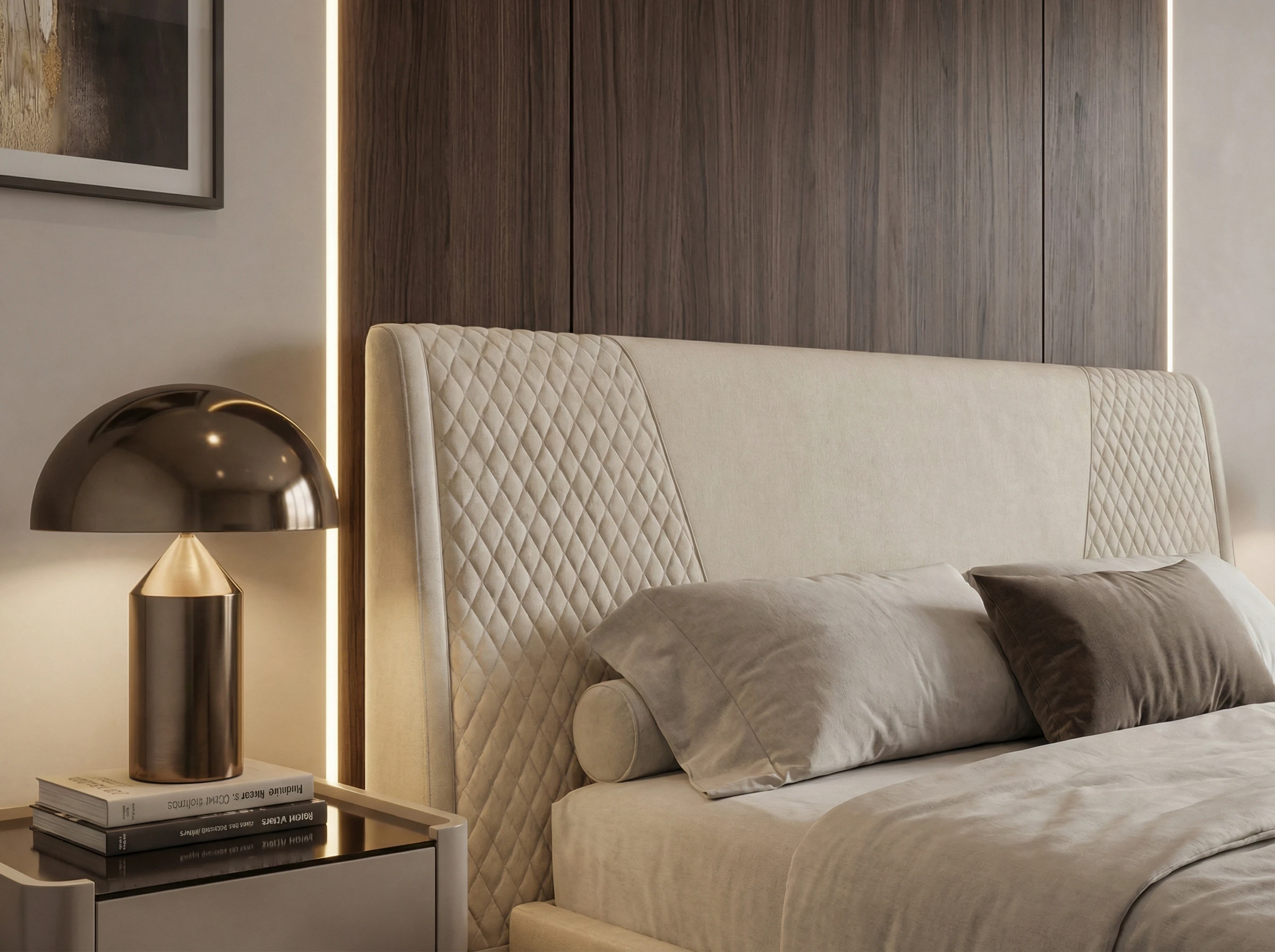 Giường Anliving MKL-BED06 nỉ nhiều màu sắc