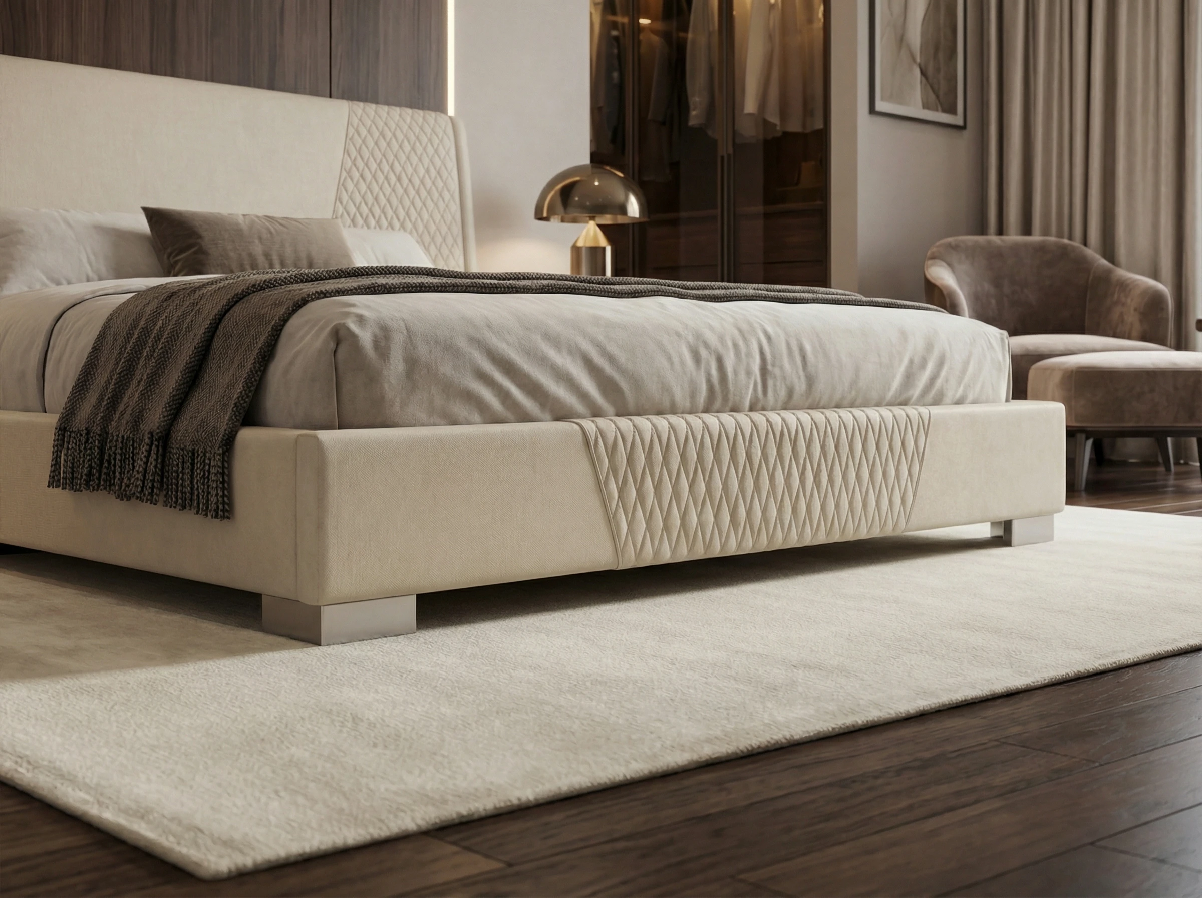 Giường Anliving MKL-BED06 nỉ nhiều màu sắc