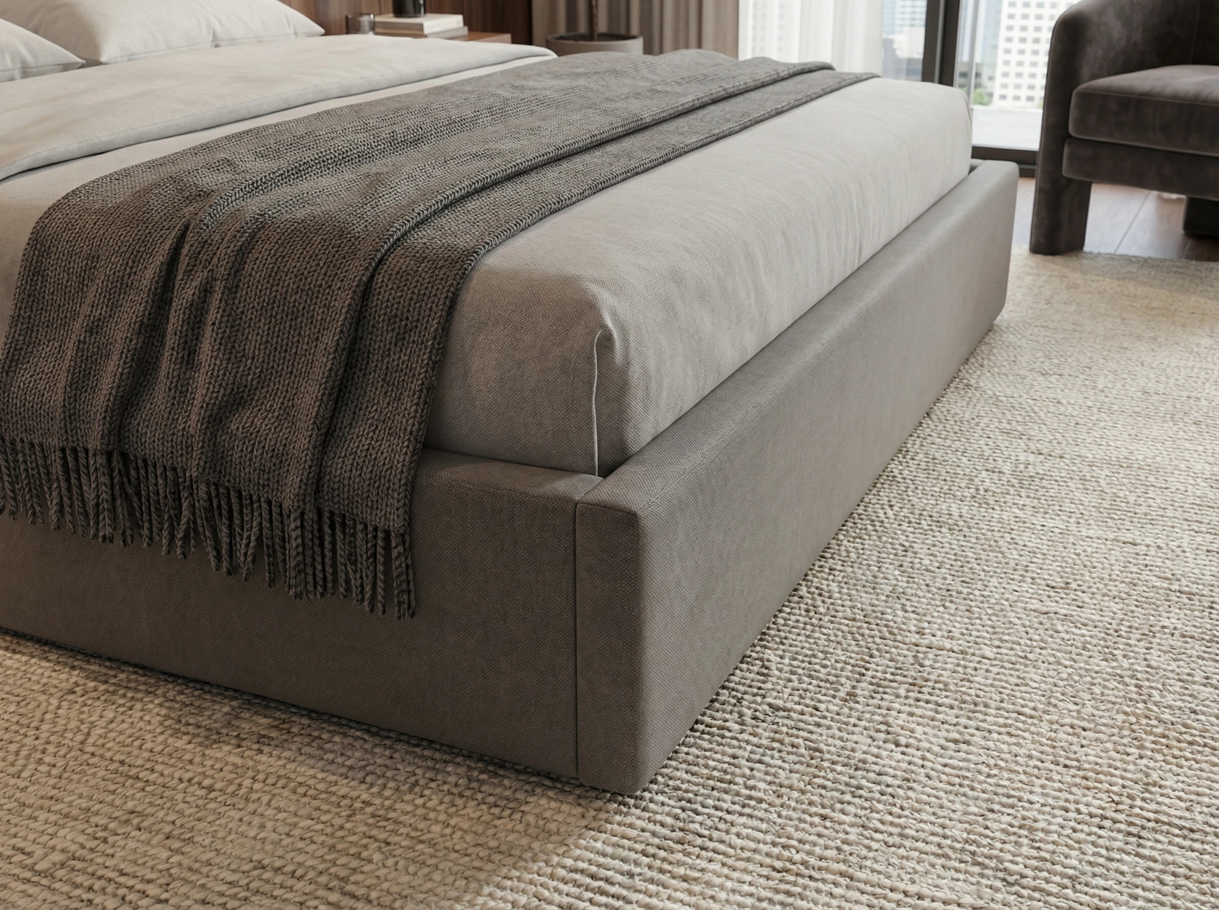 Giường Anliving MKL-BED07 nỉ nhiều màu sắc