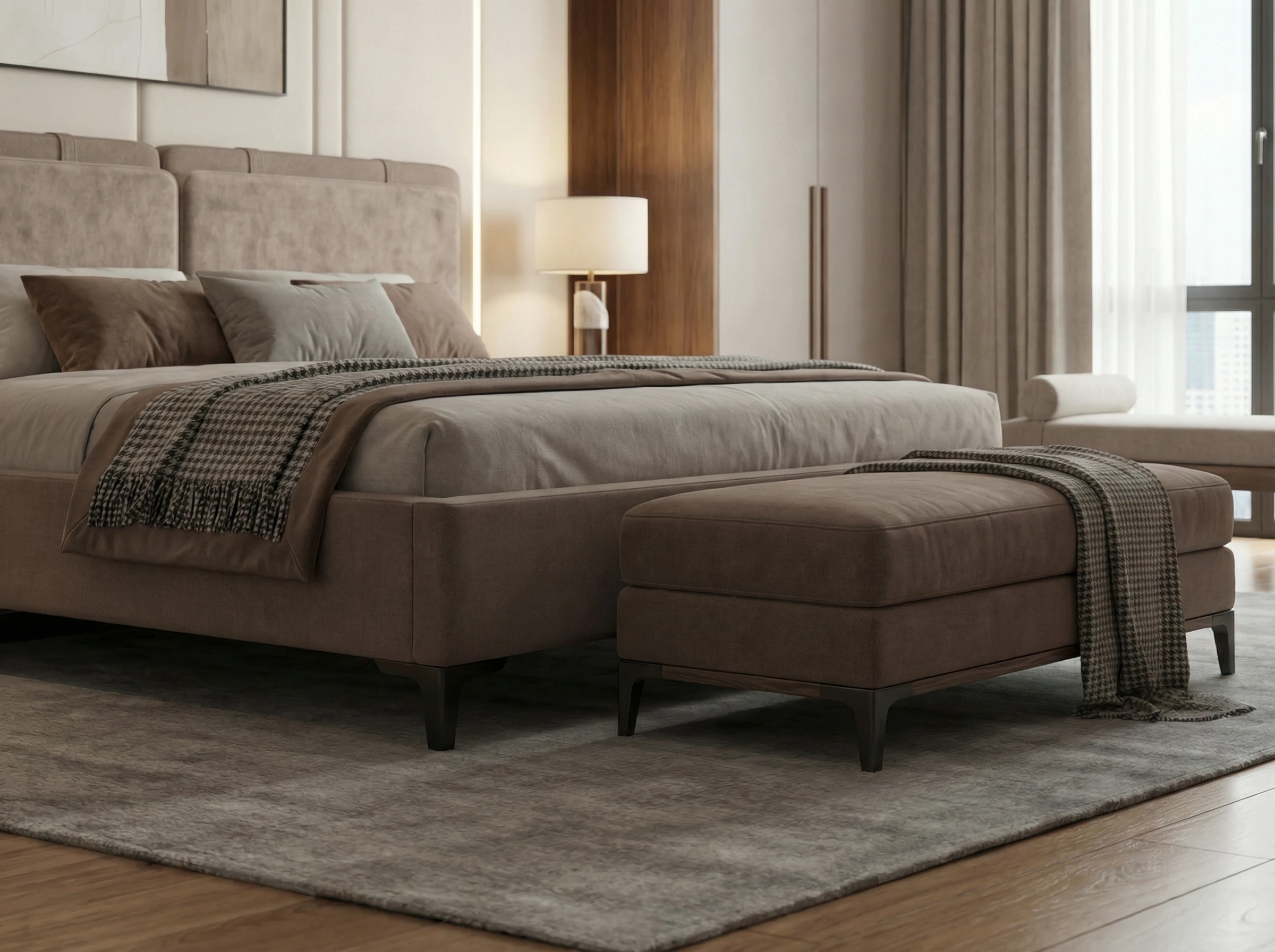 Giường Anliving MKL-BED09 nỉ nhiều màu sắc