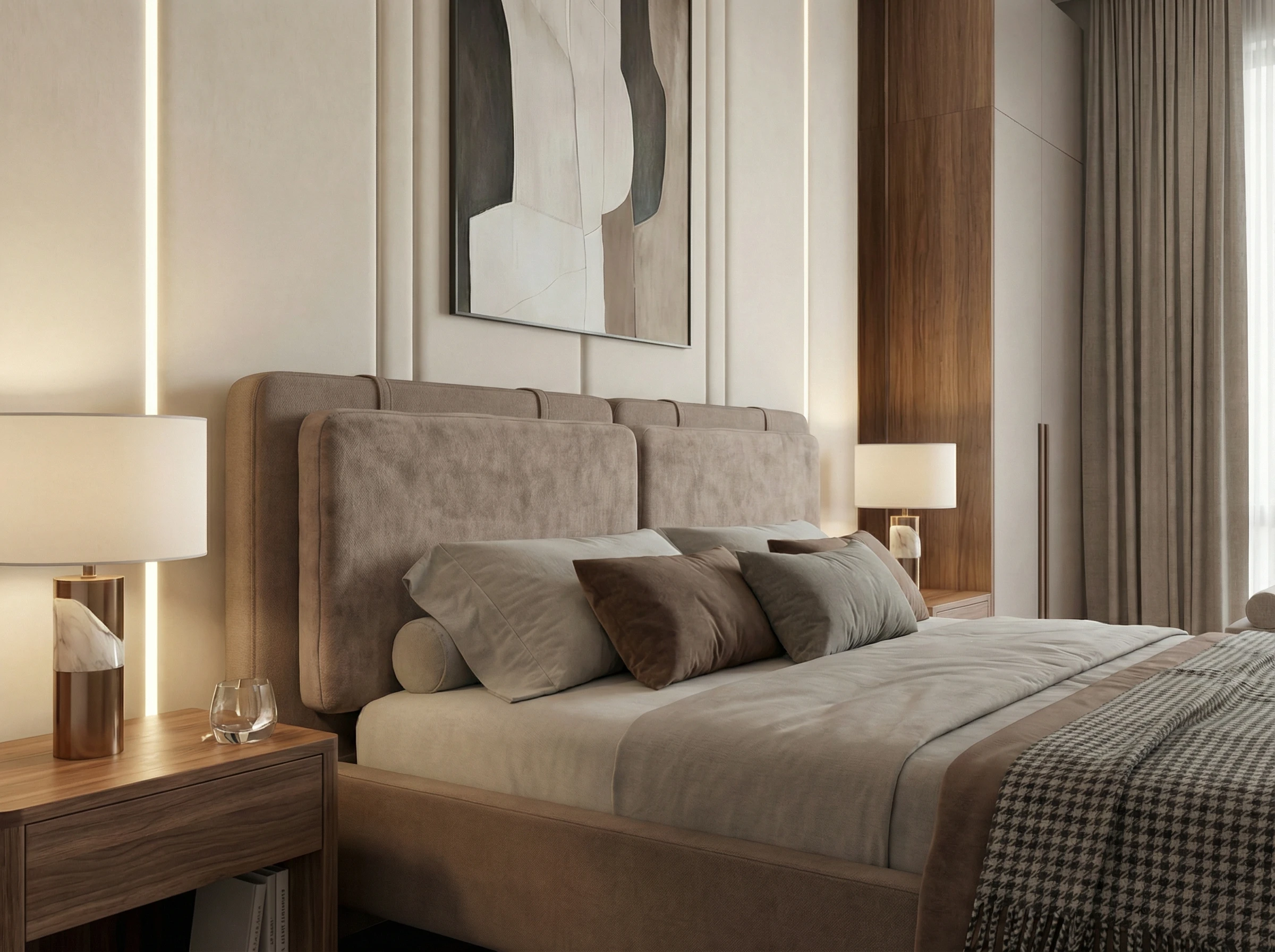 Giường Anliving MKL-BED09 nỉ nhiều màu sắc