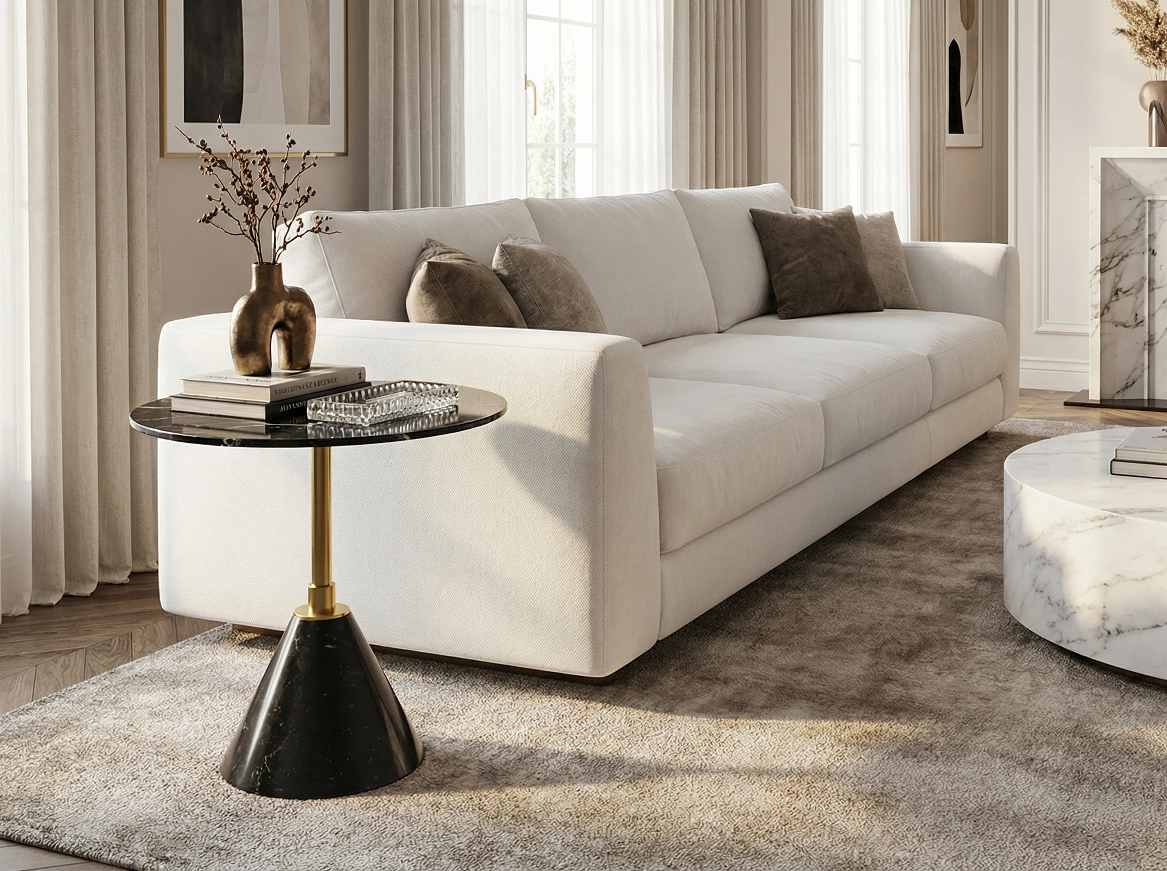 Bàn Tab Minlux MKL-ST01 đá tự nhiên nhiều màu sắc D45xH54