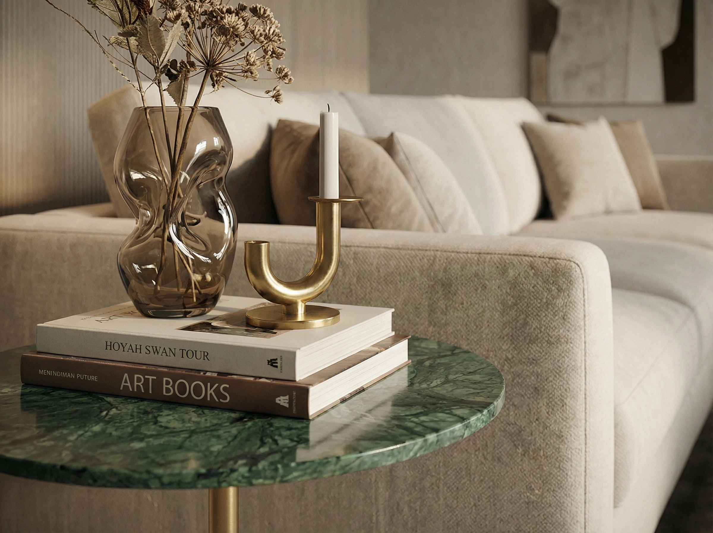 Bàn Tab Minlux MKL-ST03 đá tự nhiên nhiều màu sắc D40xH50