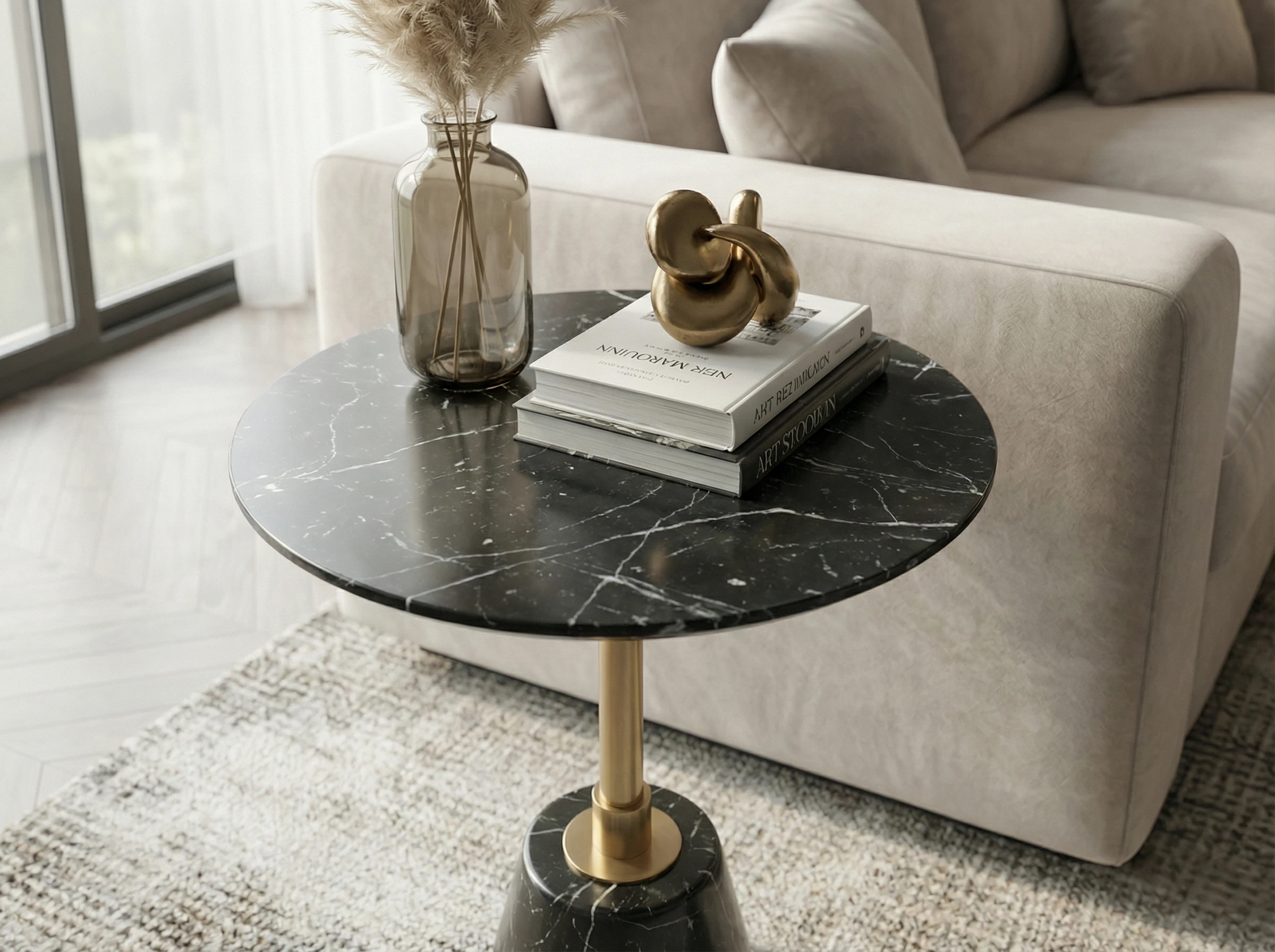 Bàn Tab Minlux MKL-ST04 đá tự nhiên nhiều màu sắc D40xH50