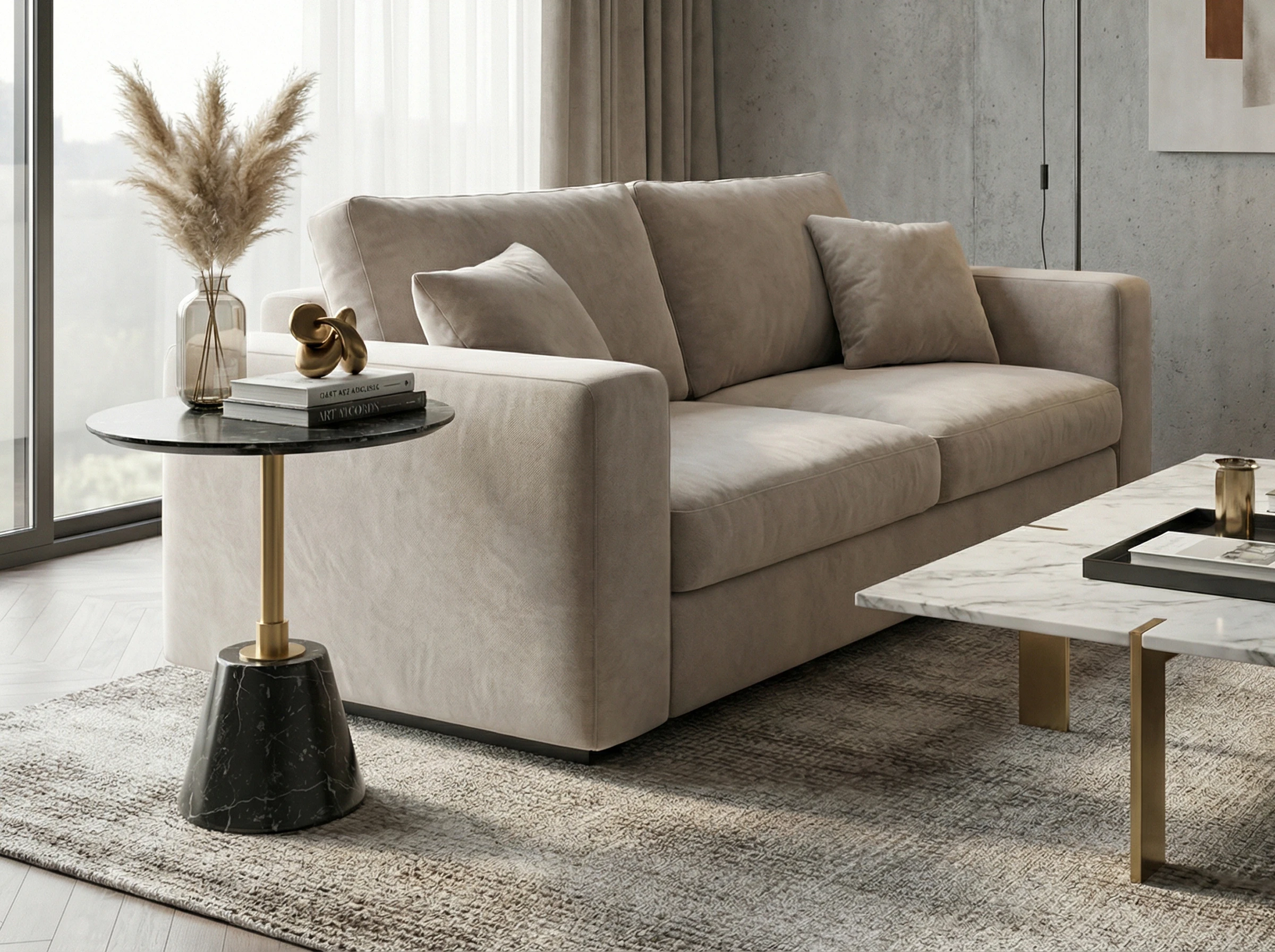 Bàn Tab Minlux MKL-ST04 đá tự nhiên nhiều màu sắc D40xH50