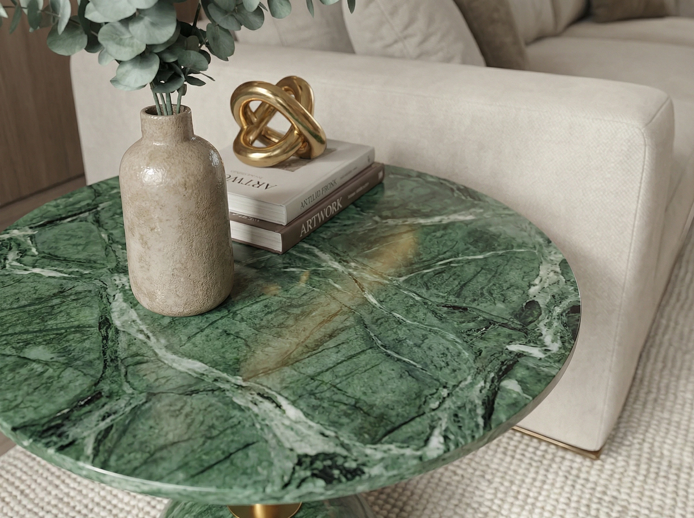 Bàn Tab Minlux MKL-ST07 đá tự nhiên nhiều màu sắc D40xH50