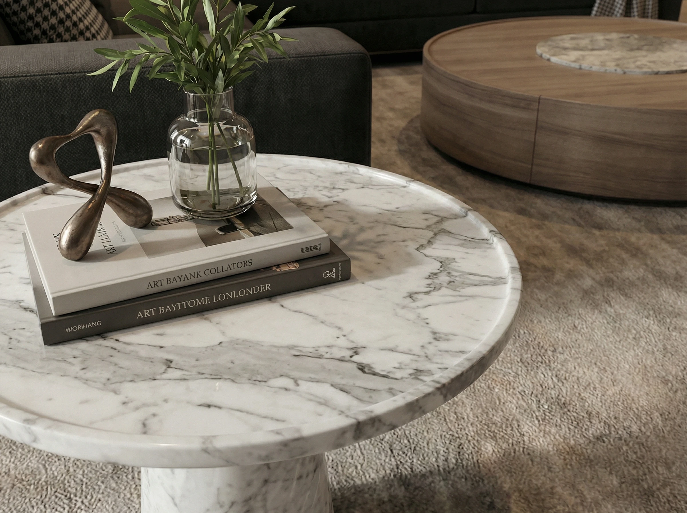 Đá xanh Ấn Độ/Vân gỗ / D40xH47 / Đá tự nhiên