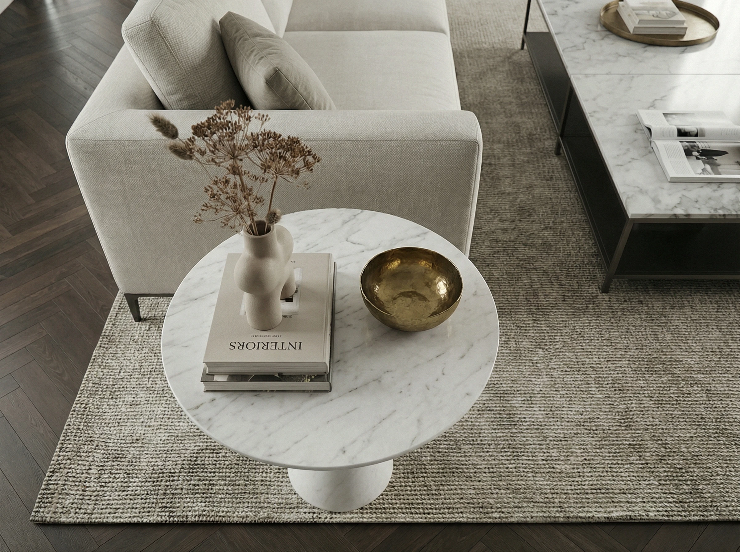 Bàn Tab Minlux MKL-BTK02-1 đá tự nhiên nhiều màu sắc D40xH48