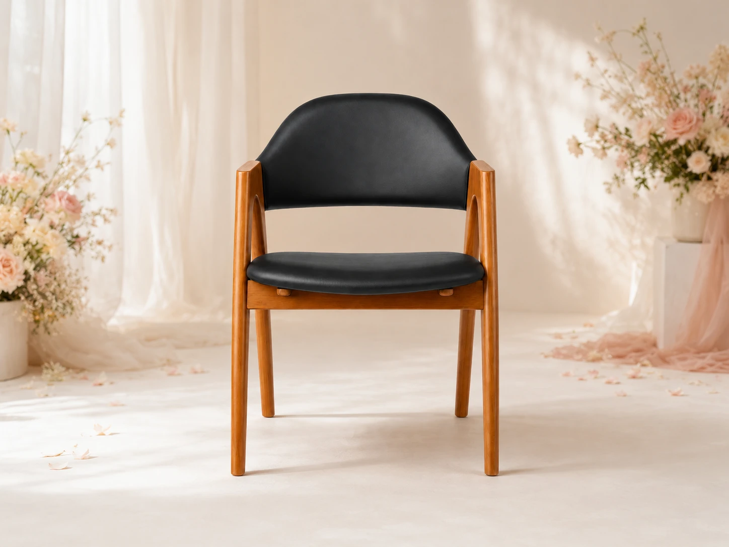 Ghế Ăn Phucora MKL-MONO da PU màu đen 49x53x70