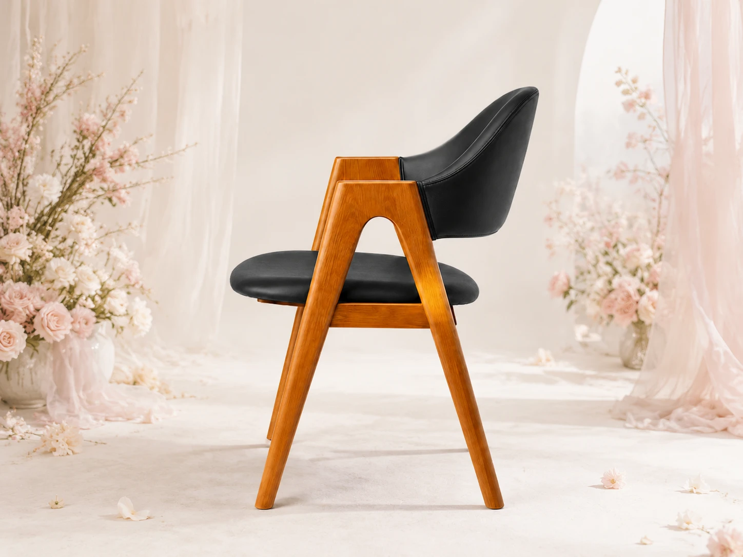 Ghế Ăn Phucora MKL-MONO da PU màu đen 49x53x70