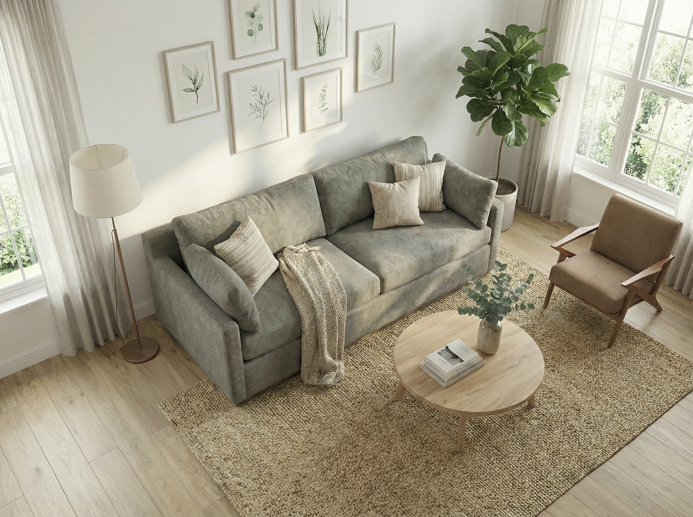 Sofa Văng Anbless MKL-POLA vải nhiều màu sắc 218x91x81